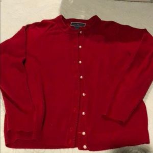 Karen Scott Red Cardigan